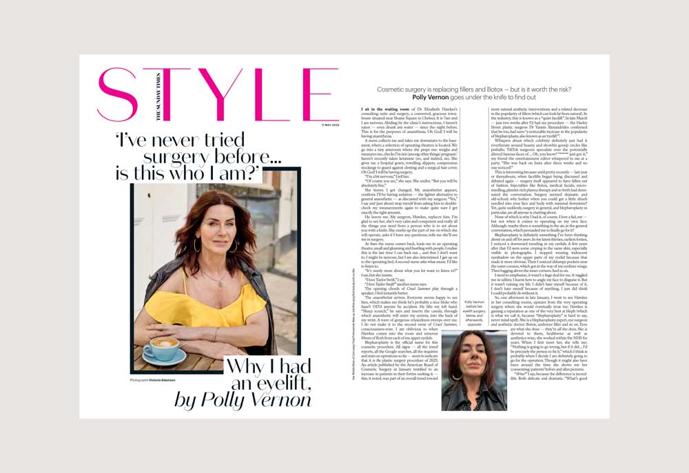 Dr Hawkes wearing a black blouse with a pearl necklace, holding a book titled 'Tatler Address Book 2024' against a white background.